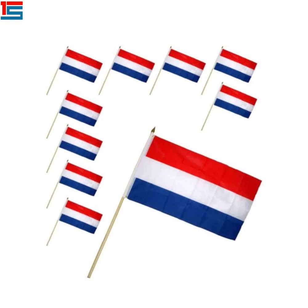 Голландский красный, белый и синий Летающий Индивидуальный размер, оптовая продажа, шелкография, Национальный машущий флаг