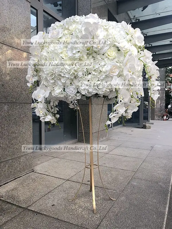 
LFB992 Elegant hanging latex orchids white wedding flower ball table centerpiece luxury party flower arrangement 
