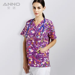 Anno wholesale fancy designer medical scrub suit for women