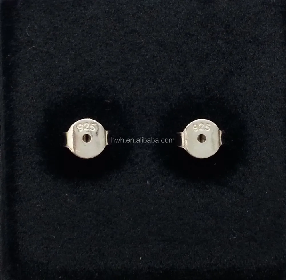 H1902 Silver 925 Ear Nut Butterfly Lock 5.6x4.7mm