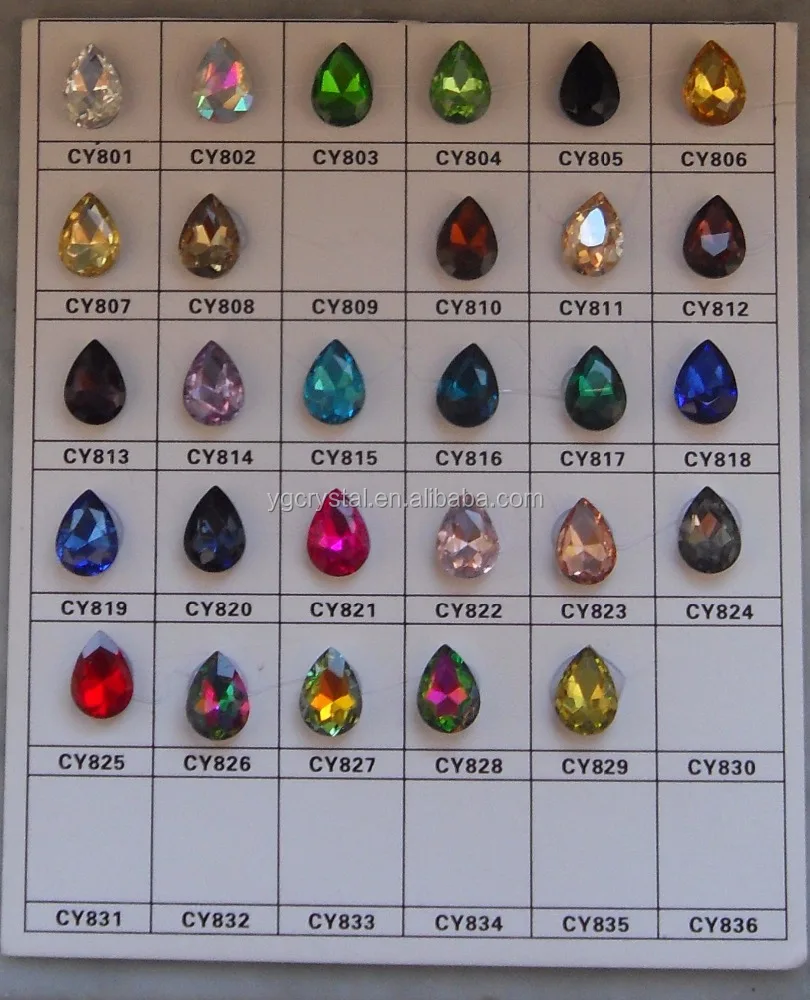 
Crystal garment beads point back crystal 