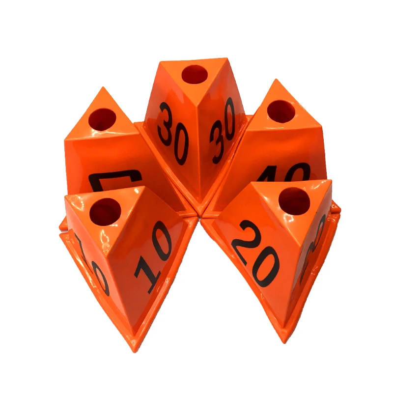 
Dome Cone with Hole for Pole Plastic Triangle Spots Marker Cones with Numbers 