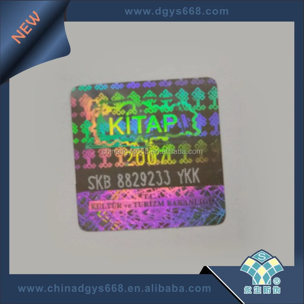 Custom micro printed text 3d hologram sticker label