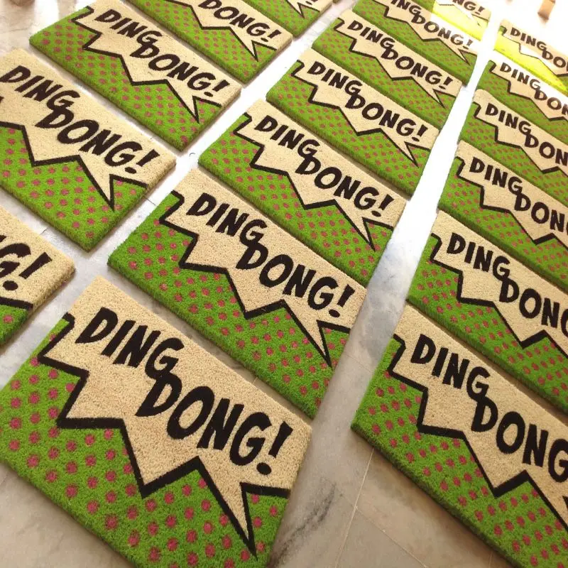 Organic Green Natural Coir Doormats For Walmart Aldi Carrefour