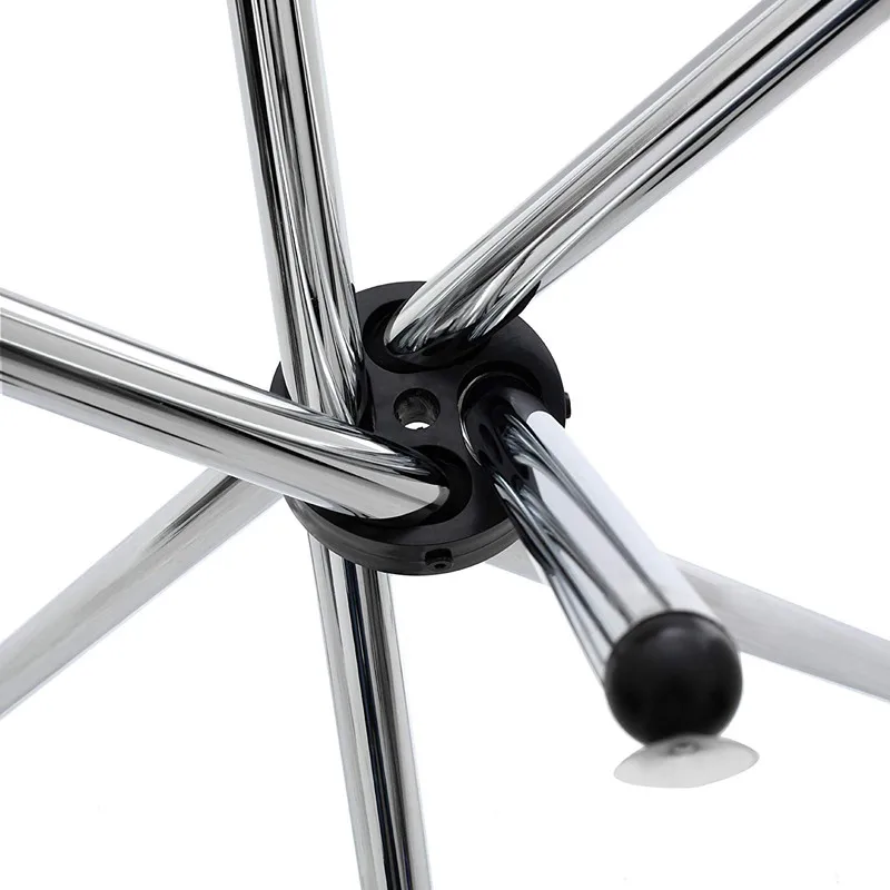 Round Chromed Clear Glass cheap dining tables for sale