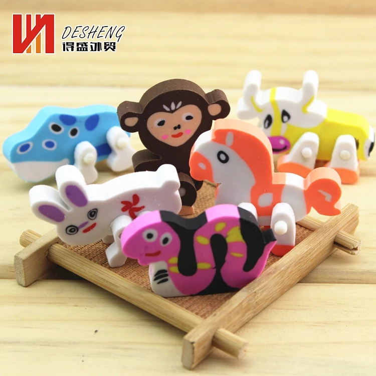 
Wholesale cute design colorful children school custom shape eraser for pencil 