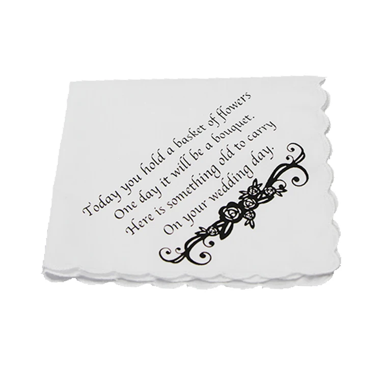 Простой дизайн Заказная тканая вышитые платок