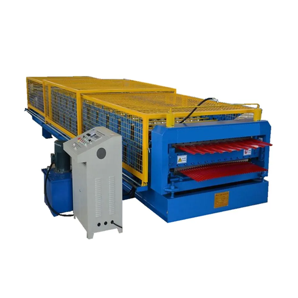 Double Layer Color Steel Trapezoidal IBR Roof panel Roll Forming Machine/ hot sale in malaysia cold roll forming machinery