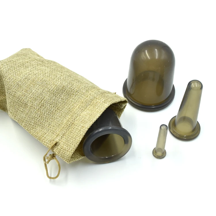 4Pcs Anti Cellulite Vacuum Cupping Cup Silicone Family Facial Body Massage Therapy Cupping Cup Set