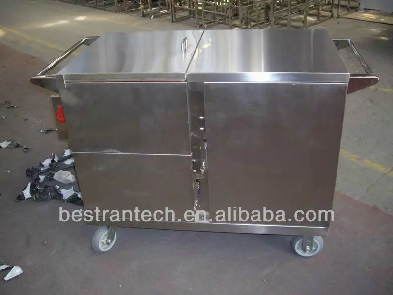 
BT-SFT003 hospital stainless steel mobile food carts electric meal food trolley cart warmer transport trolleys for sales 