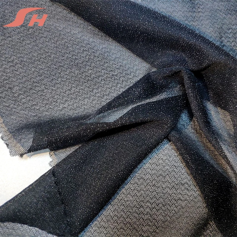 
100% polyester double dot tricot shirt collar interlining 