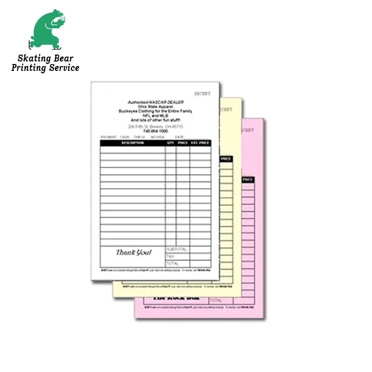 Custom Restaurant Bill Book NCR Forms Offset Printing Hot Stamping Paper & Paperboard Carbonless Paper Bill Book with Carbon