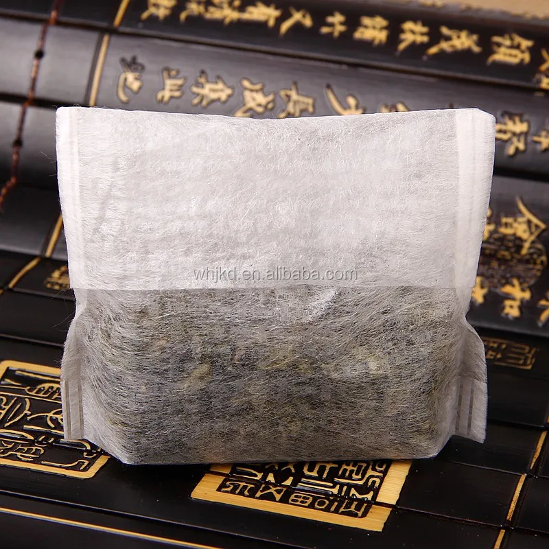 Disposable corn fiber reverse fold hemp tea filter bags string drawstring