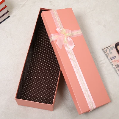 Luxury custom logo long stem rose flowers gift packaging box