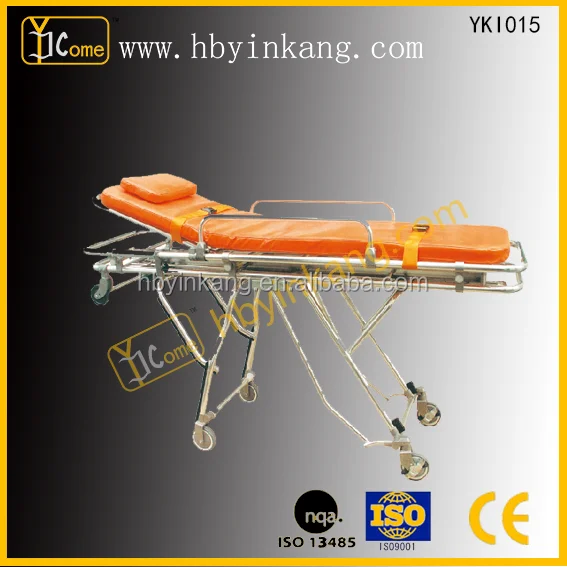 YKI019 China Emergency Ambulance Stretcher Cot(diameter 150mm wheel