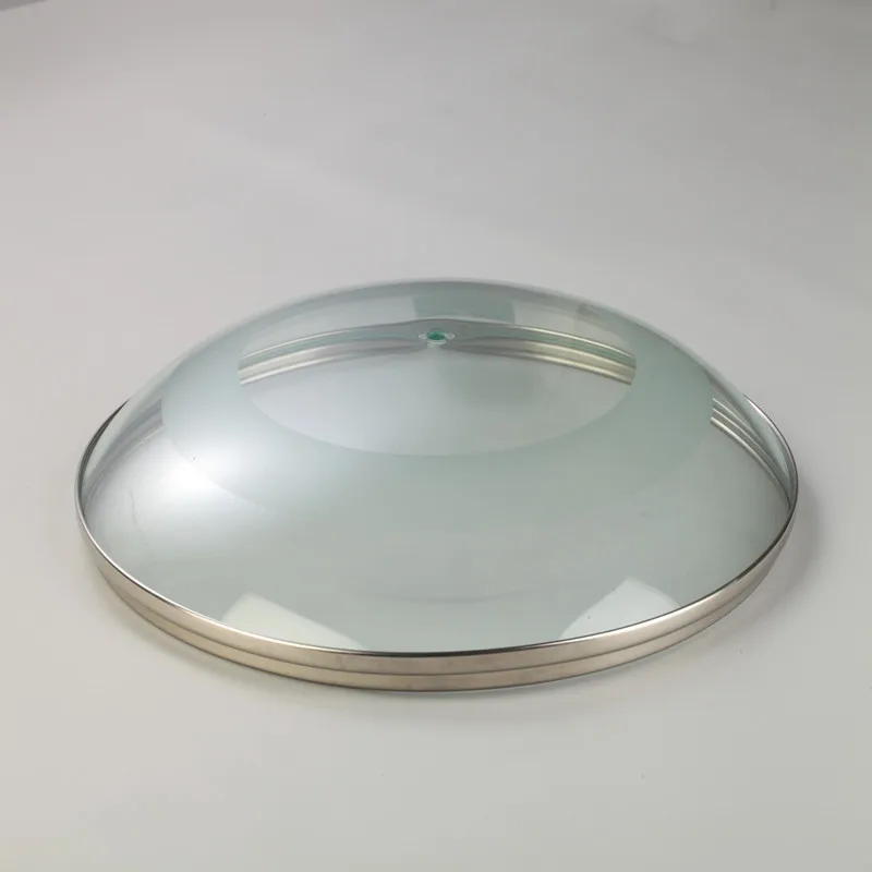 4mm glass lid pan glass lid G type tempered glass lid with 201ss rim and bakelite knob handle for pan frying pan