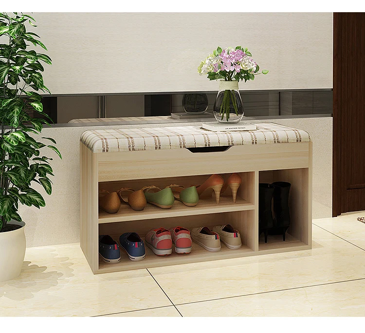 Top-Rated comfortable cushion particle board shoe rack bench with seat