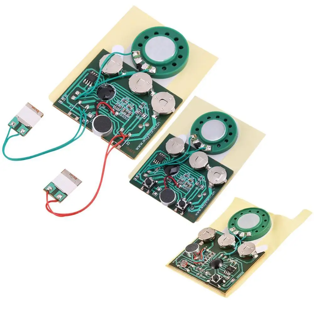 recordable sound module for greeting card, photosensitive sound sound audio music recordable board recorder chip pro