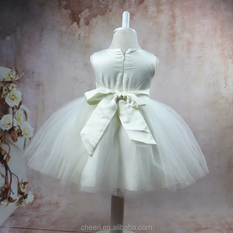 hot high quality beautiful white birthday party dress for infant fashion children frocks designs 2017