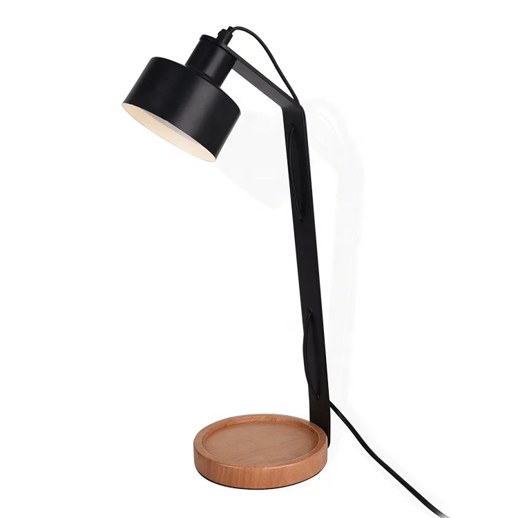 On/off Button Wooden Table Lamp, 3-step Dimming European Desk Lamps, Fashion Desk Lamp Wood