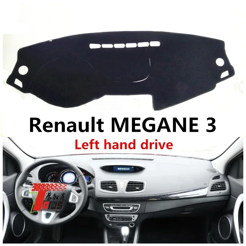 Taijs Factory left hand drive Car Dashboard protective cover Mat For Renault Megane 3