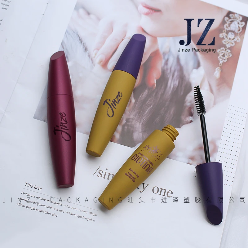Jinze 18ml Multi Colored Round Shape Mascara Tube Set Eyeliner Container With Brushes Eyelash Bottles 12ml