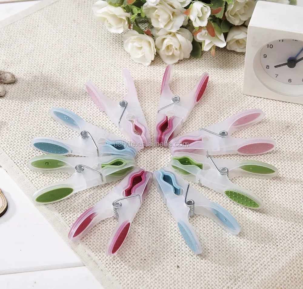 Hot Sale Tpr Clothes Pegs Anti Slip Laundry Pins Colorful Clips For Hanger Plastic Handle With Dots