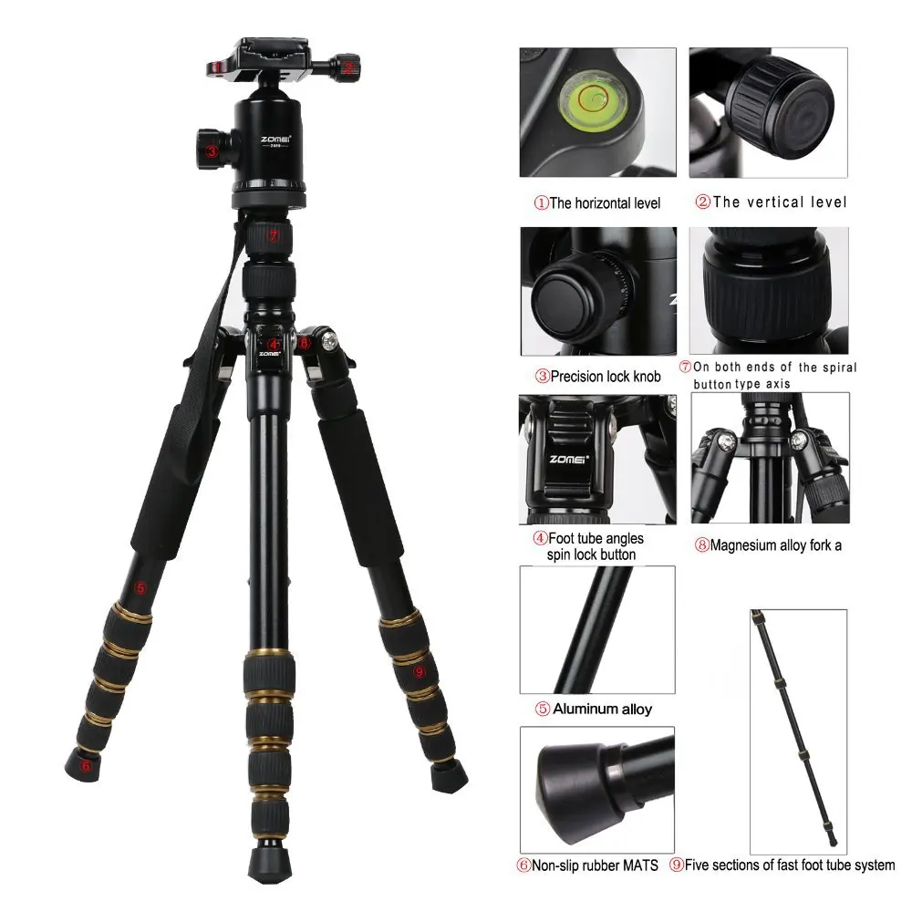 Zomei Z669 Flexible Professional Camera Tripod