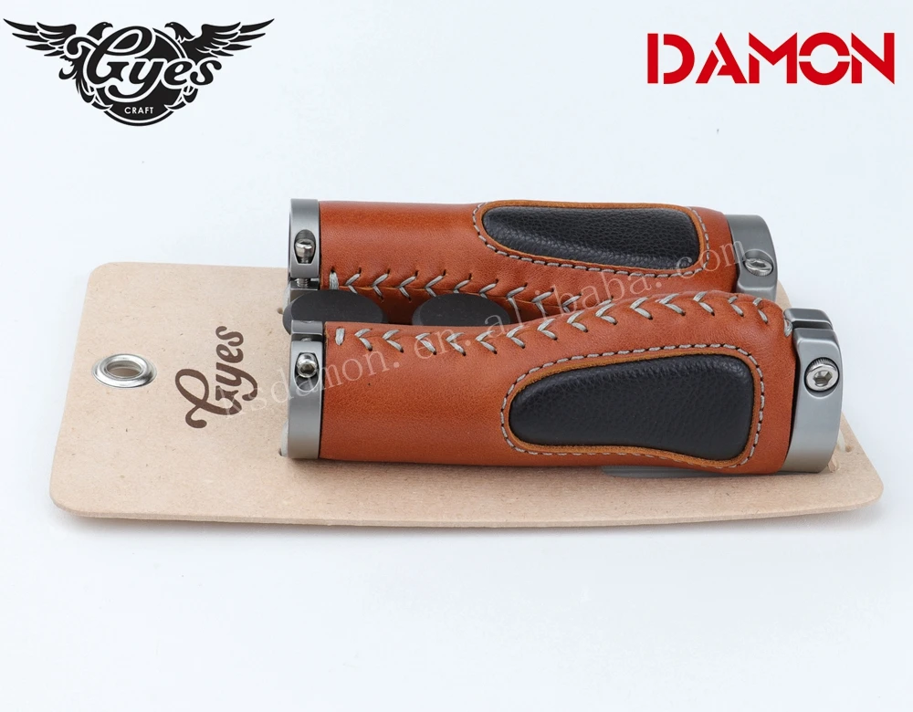 High Quality Gyes G-726U Cow Leather Retro Bicycle Handlebar Grips