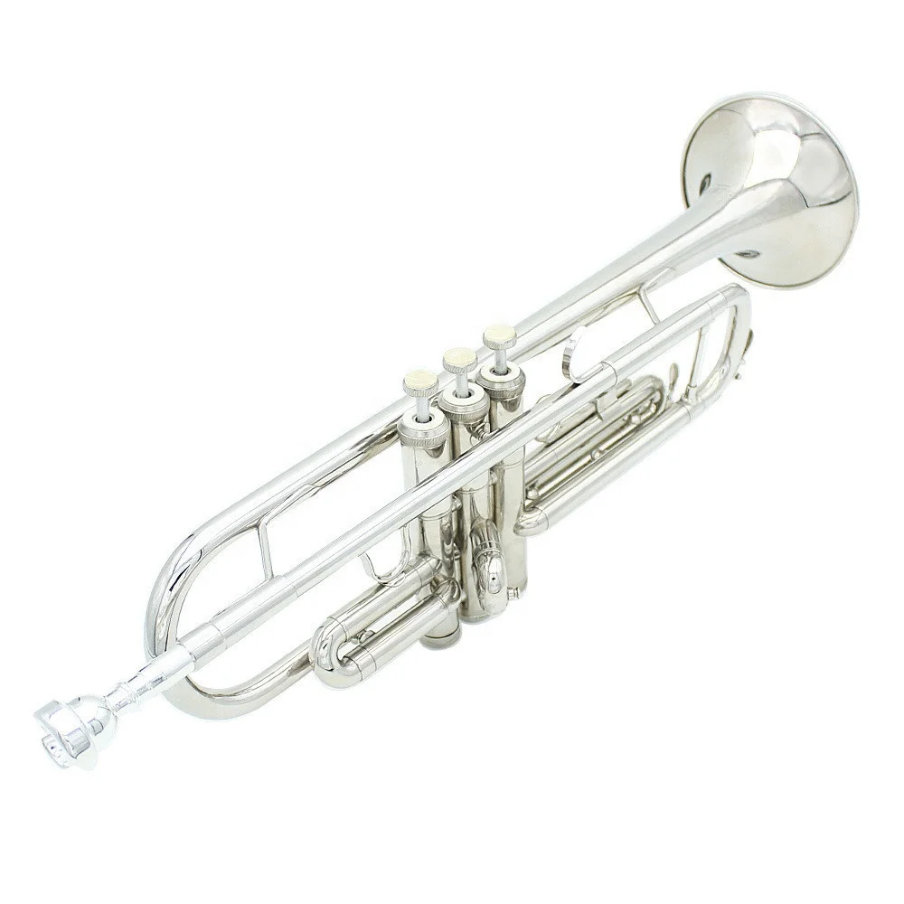 
High quality professional Eb tone gold silver trumpet wind instruments wholesale 