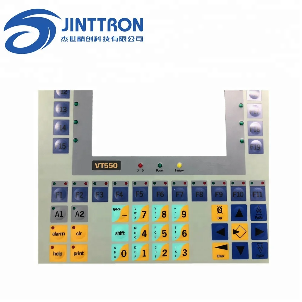 
Membrane keyboard, keypad switch with metal dome, tactile feeling, insert card apply for PCB to industrial controller 
