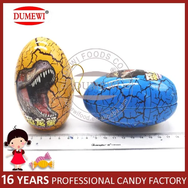 Chocolate Peanut Candy with Dinosaur Toys in Surprise Dinosaur Egg Toy Candy