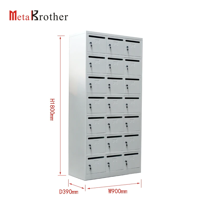 Outdoor Steel American Letter Mail Box City Residential Apartment Locking Cluster Post Box Large Metal Cabinet Mailbox Wholesale