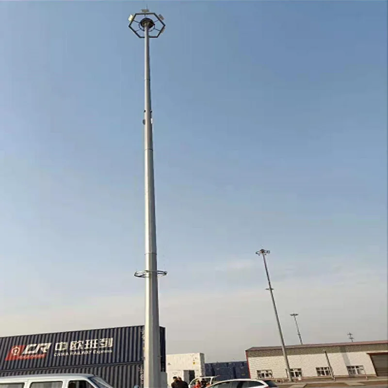 
35m meters led high mast lighting pole with high quality price list 