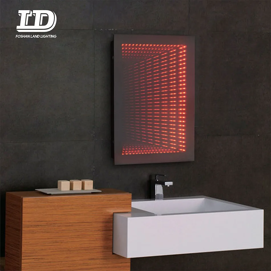 Decorative Wall Mirror Rectangle Infinity Mirror Bathroom Mirror With Led Light