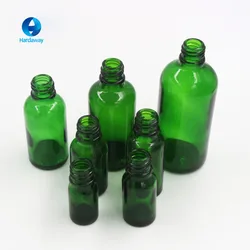 Wholesale high quality glass essential oil dropper green perfume bottle for cosmetic packaging