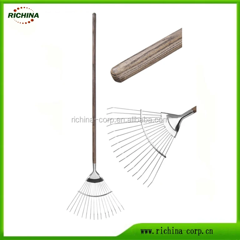 
Stainless steel Garden Professional Cultivator Tools with FSC Wood Handle, Dutch hoe/leaf/soil rake/ edging knife 