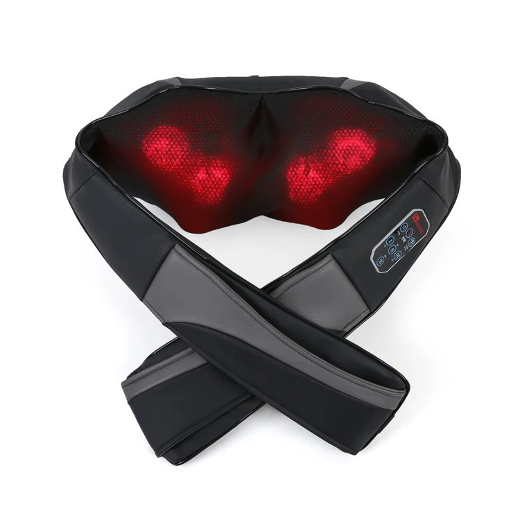 Deep-kneading shiatsu smart neck and shoulder massager with heat