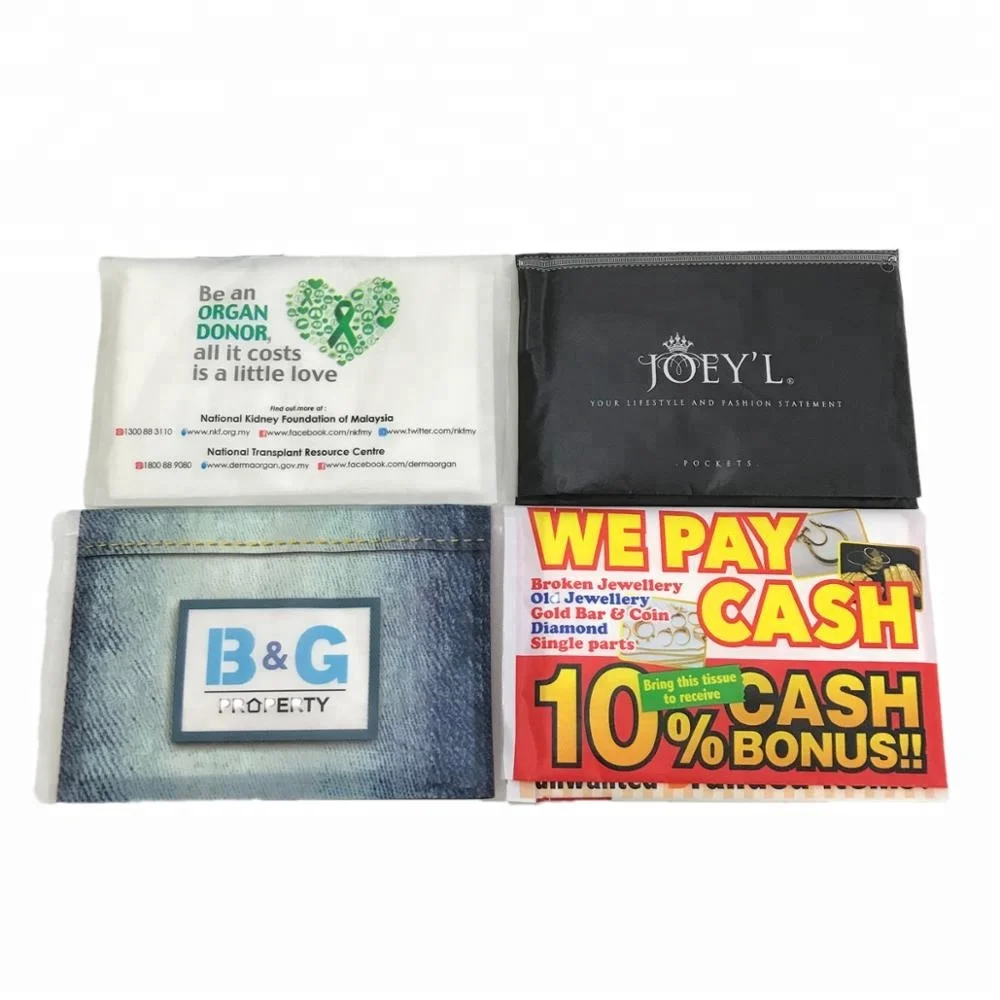 Wallet type  2ply Soft Comfortable  Pocket Pack Facial Tissues handkerchief tissue for Adverting, Promotion,Gift