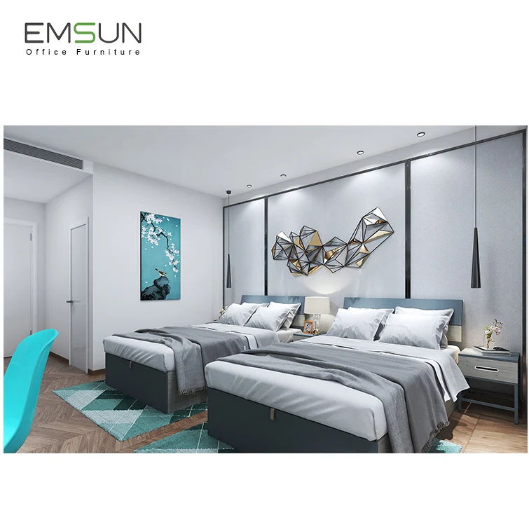 
Newly design fancy luxury european style bedroom bed set engineering furniture 