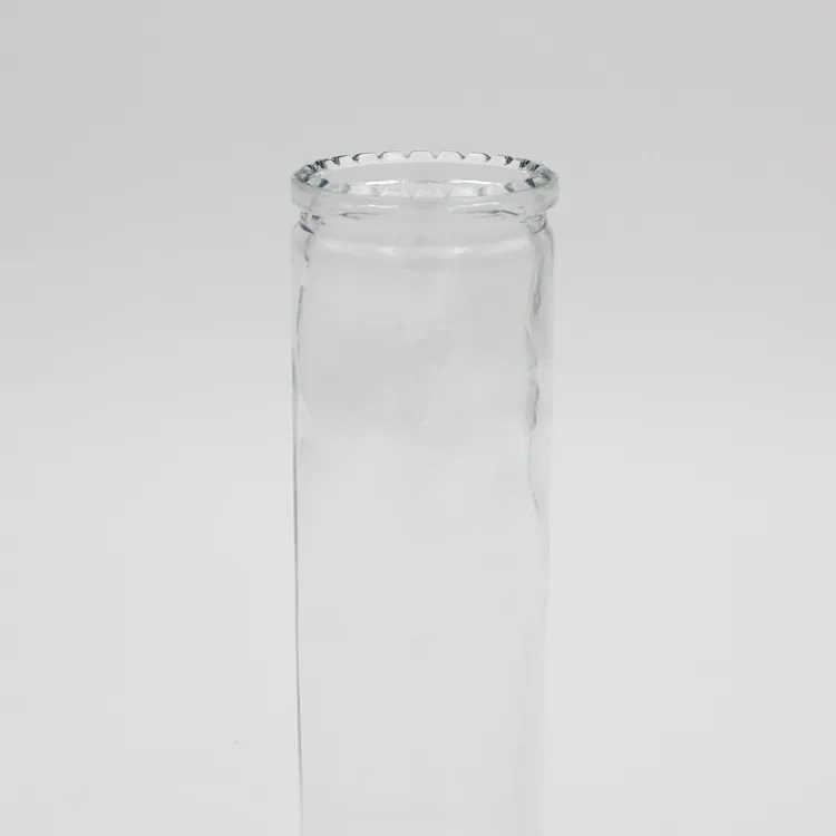 glass holder for  7days Religious style clear glass  candle holder in glass wedding candle  holder 440ml 495ml