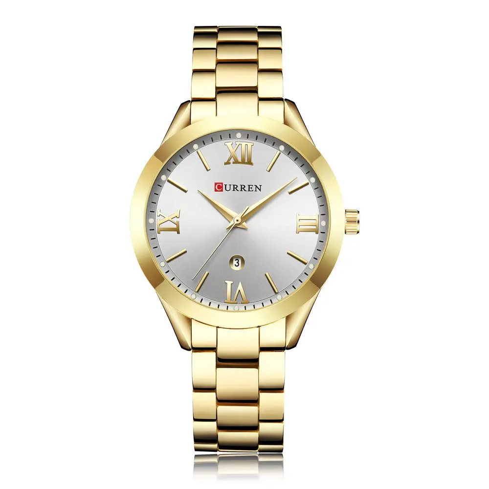 CURREN 9007 Elegant Quartz Japan Movement Ladies Watch Stainless Steel Women Fashion Hand Watches