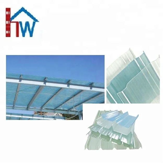 
High quality building material frp sheet green house roof tile 