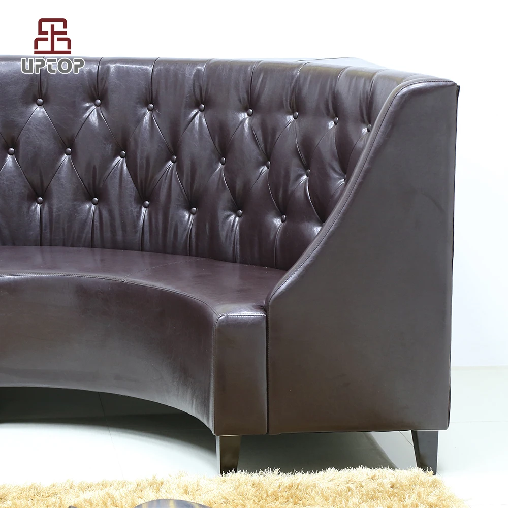 (SP-KS356) роскошный кожаный полукруглый диван ресторан будки u форма для