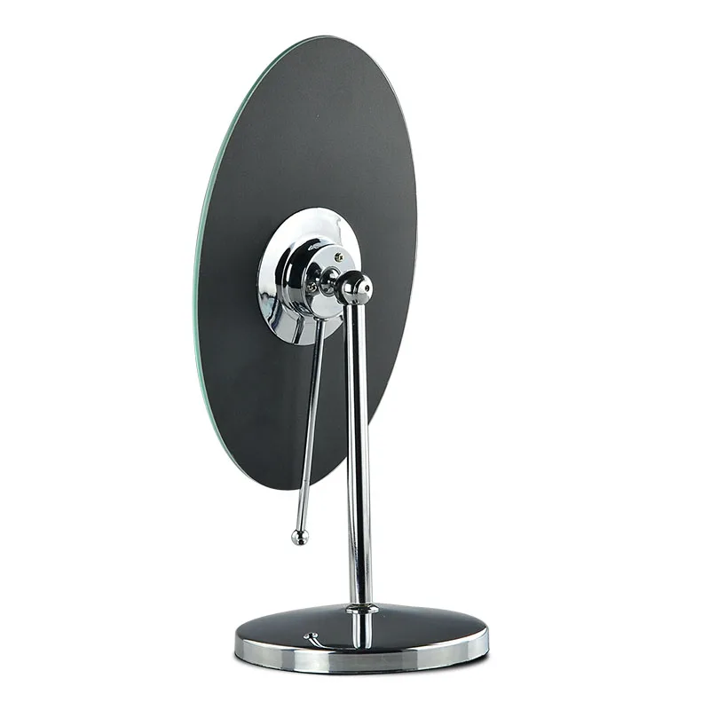 2019 New Household Unframed Pedestal Countertop Single Sided Oval Makeup Mirror With Stand