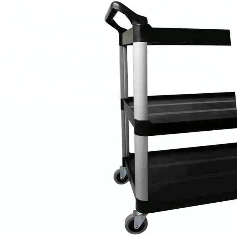 4 колесный пластиковый ресторанный сервис тележка
