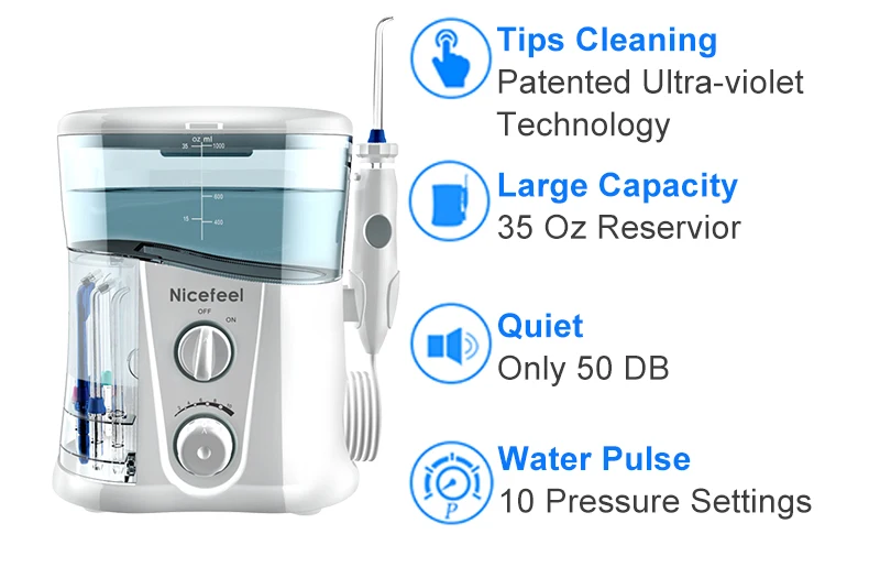 Electronic Dental  Oral Irrigator for Tooth Whitening Floss Daily UltraFlosser With Big Water Tank