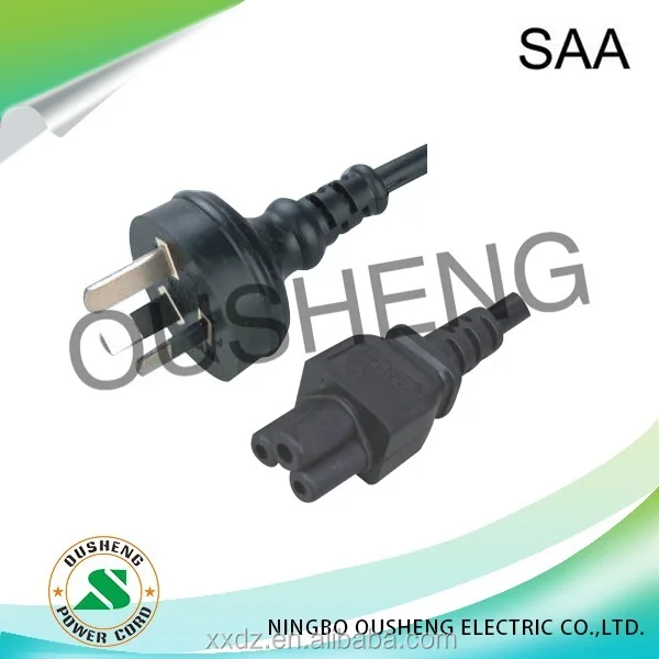 Австралийский штекер AS/NZ 3112 к ноутбуку с кабелем питания IEC 60320 C5