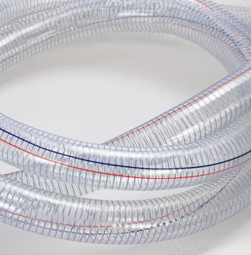 PVC spiral steel wire reinforced hose/ transparent PVC pipe