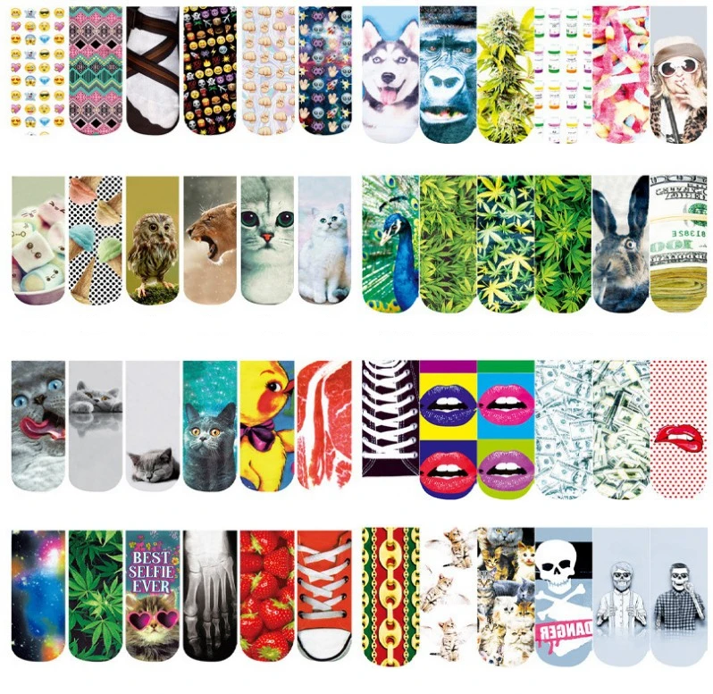 Носки с мультяшным рисунком носки с трехмерным рисунком оригинальные носки с изображением животных и кошек для женщин